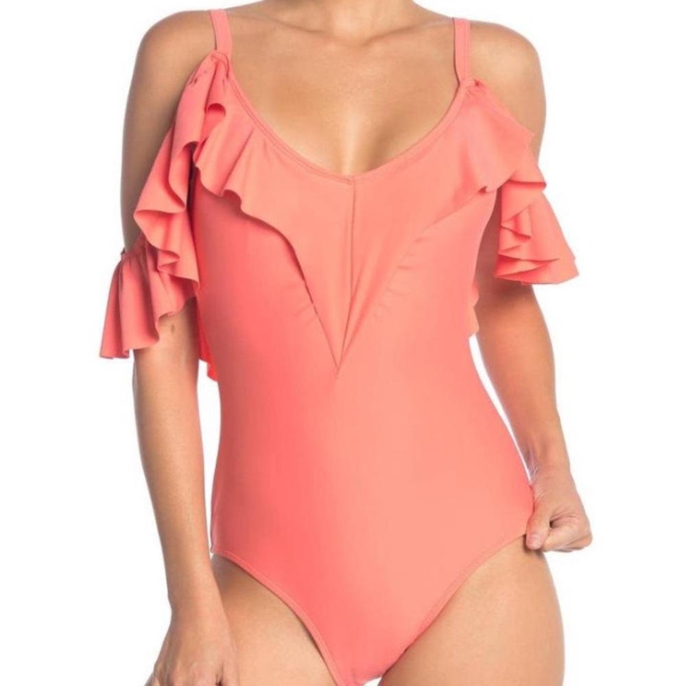 Nicole Miller Cold Shoulder One Piece NWT Small